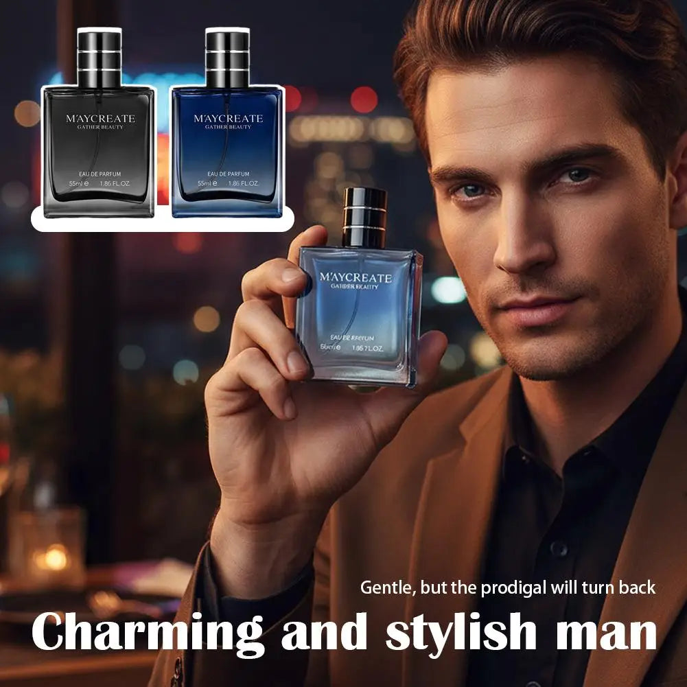 Men's Cologne Spray 55ml — Long-Lasting Floral & Woody Fragrance