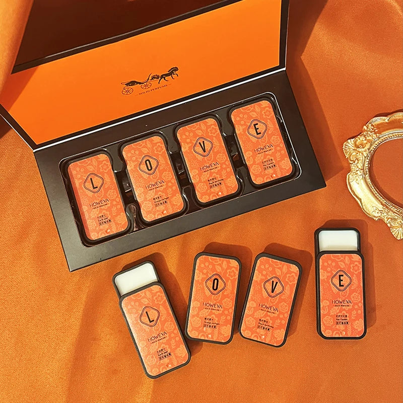 Floral Solid Perfume Set — 4 Pcs