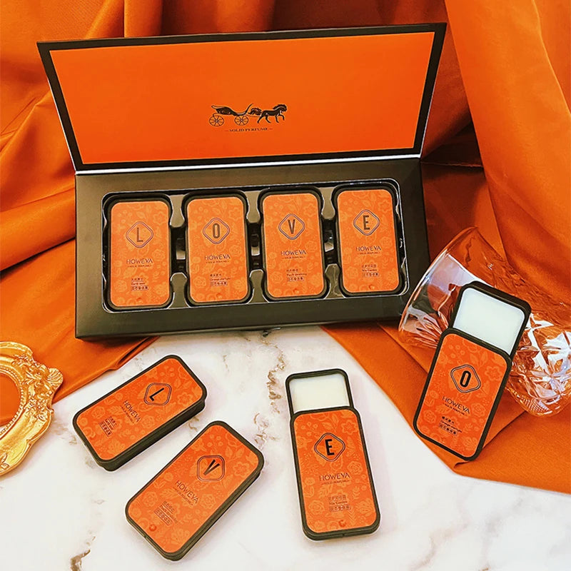 Floral Solid Perfume Set — 4 Pcs