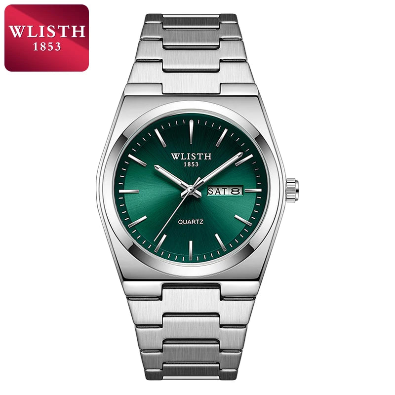 Men's Luxury Quartz Watch — Waterproof Luminous Stainless Steel Wristwatch